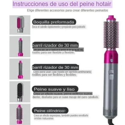 Cepillo Modelador 5 en 1 - Ellegance DeLuxe Hair